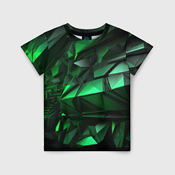 Детская футболка Green abstract