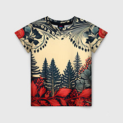 Детская футболка Новогодний лес