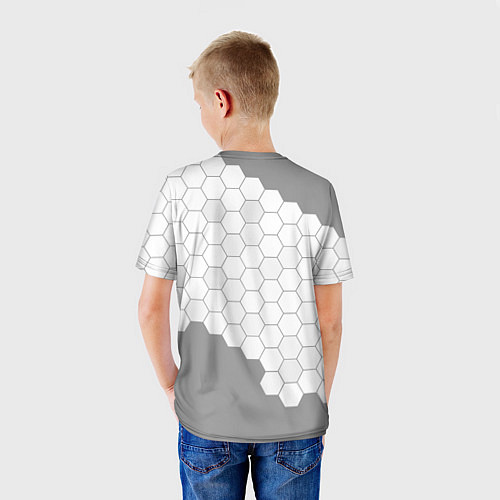 Детская футболка Hitman glitch на светлом фоне вертикально / 3D-принт – фото 4