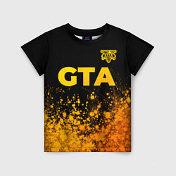 Детская футболка GTA - gold gradient посередине