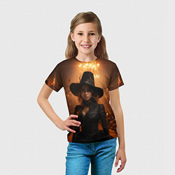 Футболка детская Красивая ведьма, цвет: 3D-принт — фото 2