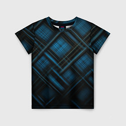 Детская футболка Тёмно-синяя шотландская клетка
