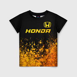 Детская футболка Honda - gold gradient посередине