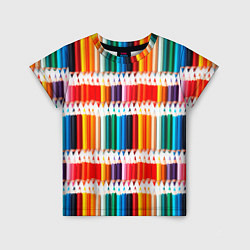 Детская футболка Яркие цветные карандаши