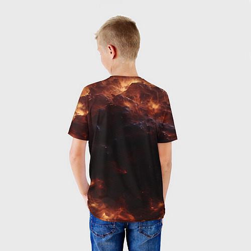 Детская футболка Взрыв нейронной звезды в космосе / 3D-принт – фото 4