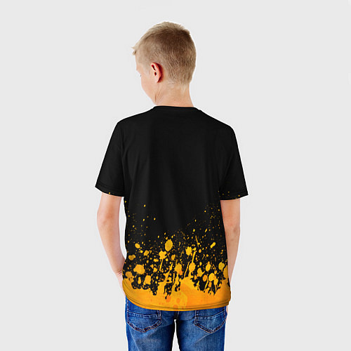 Детская футболка Ford - gold gradient посередине / 3D-принт – фото 4