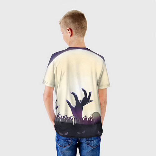 Детская футболка Кладбище хэллоуин / 3D-принт – фото 4