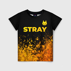 Детская футболка Stray - gold gradient посередине