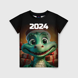 Детская футболка 2024 год зеленого дракона
