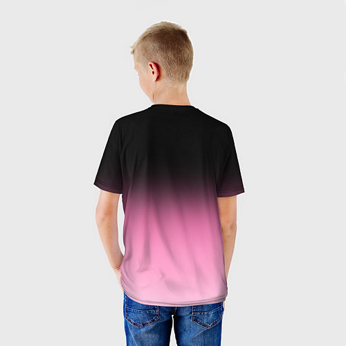 Детская футболка Барби - стиль металлики: градиент / 3D-принт – фото 4