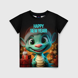 Детская футболка Happy new year green dragon