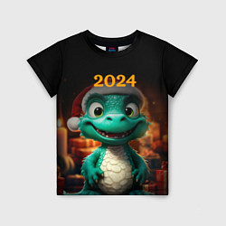 Детская футболка Зеленый дракон 2024