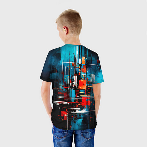 Детская футболка Городская абстракция / 3D-принт – фото 4
