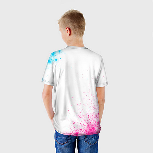 Детская футболка Toyota neon gradient style / 3D-принт – фото 4