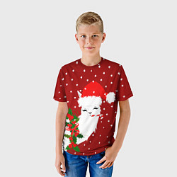 Футболка детская Лама - альпака с леденцом, цвет: 3D-принт — фото 2