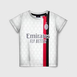 Детская футболка ФК Милан форма 23-24 гостевая