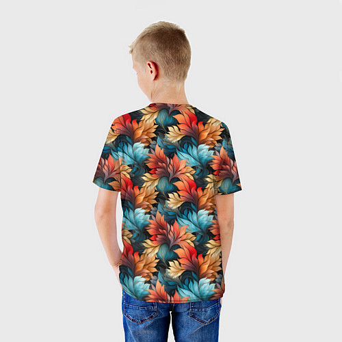 Детская футболка Нарисованная трава паттерн / 3D-принт – фото 4