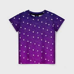 Детская футболка Звёзды на сиреневом