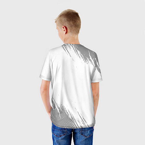 Детская футболка Sally Face glitch на светлом фоне вертикально / 3D-принт – фото 4