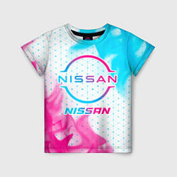 Детская футболка Nissan neon gradient style