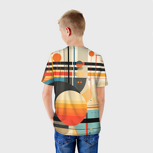 Детская футболка Стильная геометрия / 3D-принт – фото 4