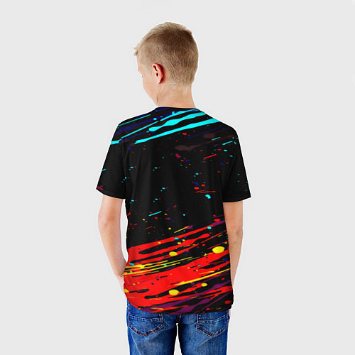 Детская футболка Barcelona краски / 3D-принт – фото 4