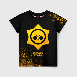 Детская футболка Brawl Stars - gold gradient