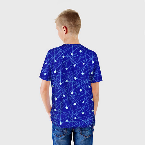 Детская футболка Звездопад на синем / 3D-принт – фото 4