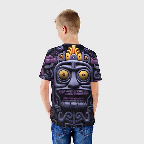 Детская футболка Орнамент в стиле ацтеков / 3D-принт – фото 4