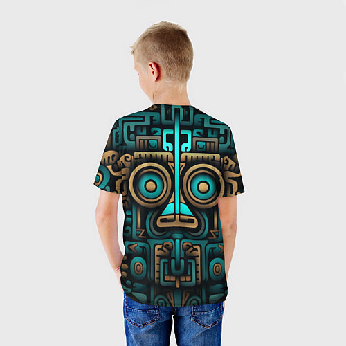 Детская футболка Орнамент в ацтекском стиле / 3D-принт – фото 4