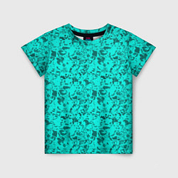 Детская футболка Текстура камень цвета морской волны