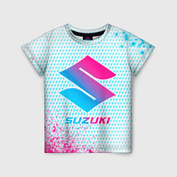 Детская футболка Suzuki neon gradient style