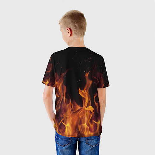 Детская футболка Thirty Seconds to Mars fire / 3D-принт – фото 4