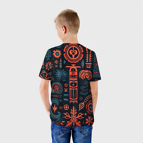 Детская футболка Абстрактный паттерн в славянской стилистике / 3D-принт – фото 4