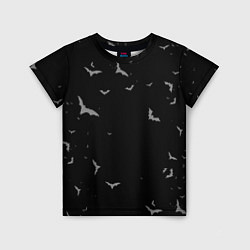 Детская футболка Летучие мыши на черном небе