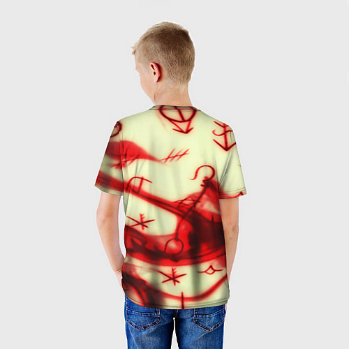 Детская футболка Doom Eteranal символы марса / 3D-принт – фото 4