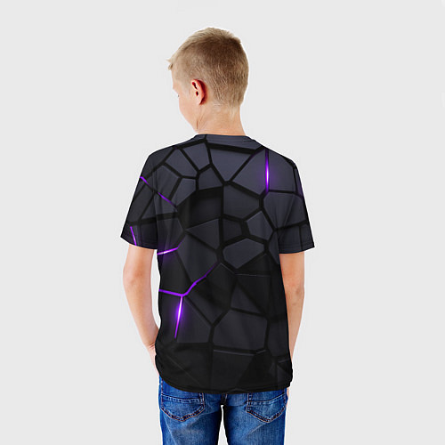 Детская футболка Infiniti - плиты с эффектом свечения / 3D-принт – фото 4