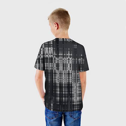 Детская футболка Абстракция стёртая краска тёмно-серый / 3D-принт – фото 4