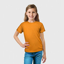 Футболка детская Жёлто-оранжевый текстура однотонный, цвет: 3D-принт — фото 2