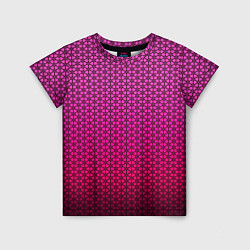 Детская футболка Градиент розовый с рисунком