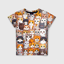 Детская футболка Очень много котиков