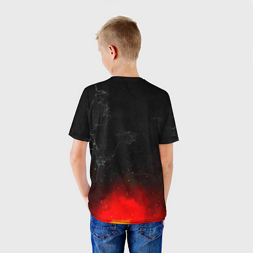 Детская футболка Максим в стиле Металлика - огонь и искры / 3D-принт – фото 4