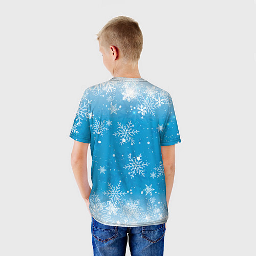Детская футболка Милый дракошка в свитере / 3D-принт – фото 4