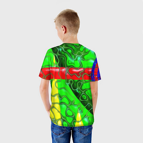 Детская футболка Кожаный рельеф / 3D-принт – фото 4