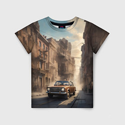 Детская футболка Автопробег по пыльному городу