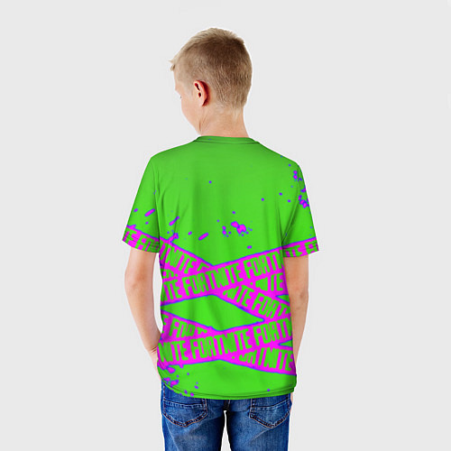 Детская футболка Fortnite неоновые краски / 3D-принт – фото 4