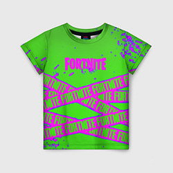 Детская футболка Fortnite неоновые краски