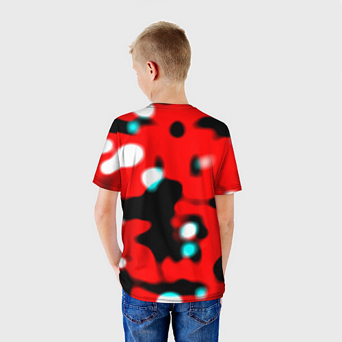 Детская футболка Анархия красные краски / 3D-принт – фото 4