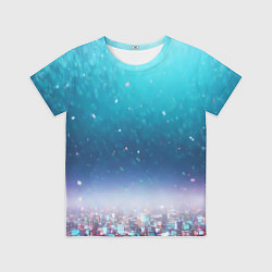 Детская футболка Футуристичный город и конфетти