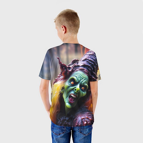 Детская футболка Портрет ужасной восковой ведьмы / 3D-принт – фото 4